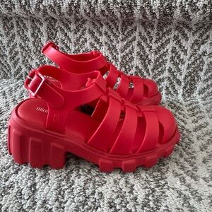 Mini Melissa Kids Chunky Red Sandals